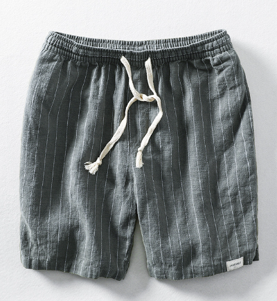 Grayline Men's Striped Linen Shorts